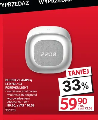 Budzik z lampką LED FNL-03 Forever Light promocja w Selgros
