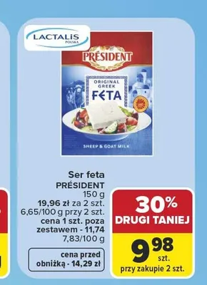 Ser feta Président promocja w Carrefour