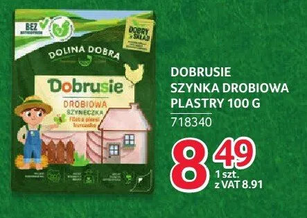Szynka drobiowa szyneczka w plastrach Dobrusie Dolina Dobra promocja w Selgros