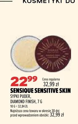 Sypki puder Sensique Sensitive Skin Diamond Finish promocja w Drogerie Natura