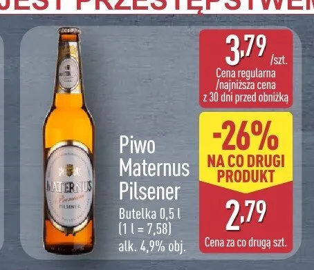 Piwo Maternus Pilsener promocja w Aldi