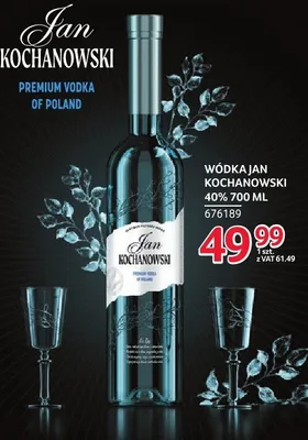 Wódka Jan Kochanowski 40% 676189 promocja w Selgros