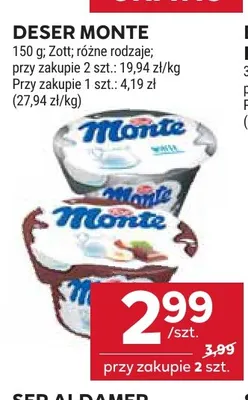 Deser Monte Zott promocja w Stokrotka