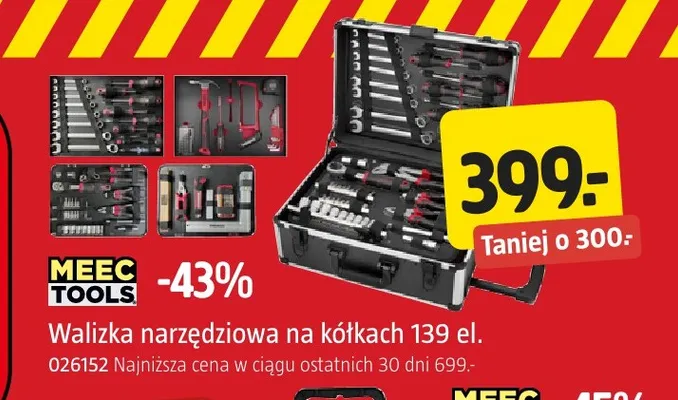 Walizka narzędziowa na kółkach Meec Tools promocja w Jula