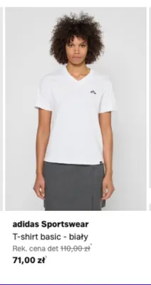 T-shirt basic adidas Sportswear biały promocja w Lounge by Zalando