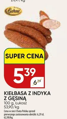 Kiełbasa z indyka z gęsiną Łukosz promocja w Chata Polska