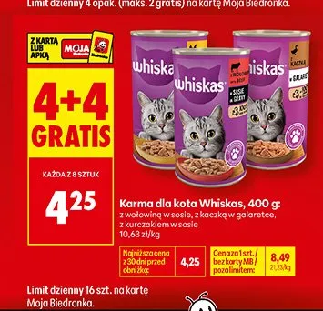 Karma dla kota Whiskas promocja w Biedronka