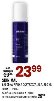 Pianka Skinimal łagodna pianka oczyszczająca 200 ml promocja w Drogerie Natura