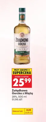Żołądkowa Gorzka z Miętą 28% promocja w Biedronka