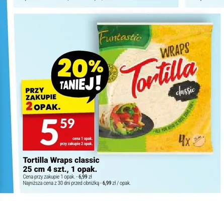 Tortilla Wraps classic Funtastic 25 cm promocja w Twój Market
