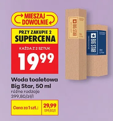 Woda toaletowa Musk różne rodzaje promocja w Biedronka