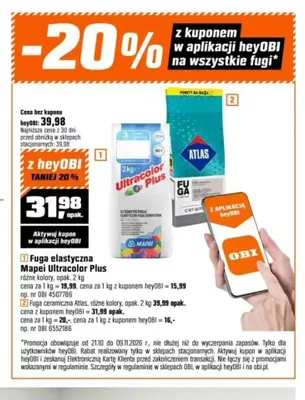 Fuga elastyczna Mapei Ultracolor Plus promocja w OBI