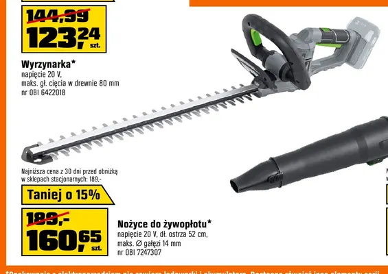 Nożyce do żywopłotu Lux-Tools promocja w OBI