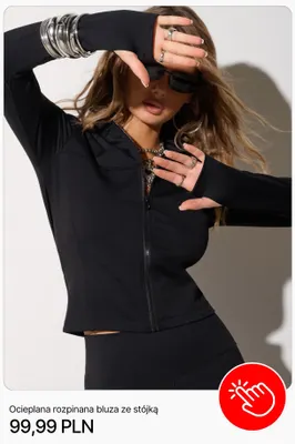 Ocieplana rozpinana bluza ze stójką Cropp promocja w Cropp