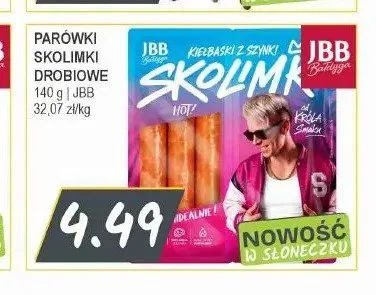 Parówki Skolimki drobiowe JBB Bałdyga promocja w Słoneczko