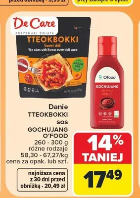 Sos Gochujang O'Food promocja w Carrefour