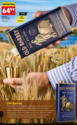 Whisky Old Barrey Big Flask promocja w Biedronka