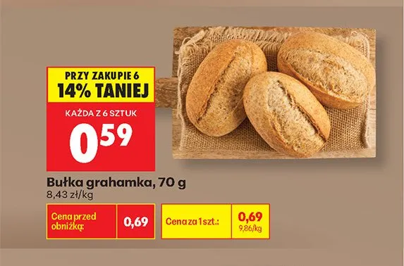 Bułka grahamka promocja w Biedronka