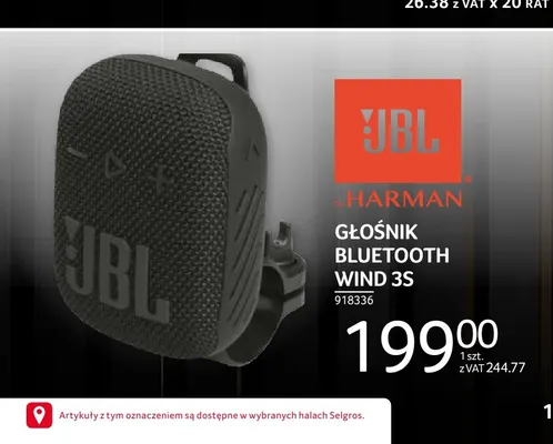 Głośnik Bluetooth Wind 3S Jbl promocja w Selgros