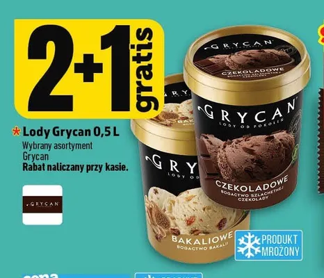 Lody Grycan czekoladowe promocja w TOPAZ
