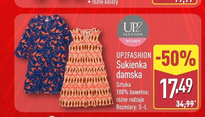Sukienka damska UP2FASHION promocja w Aldi