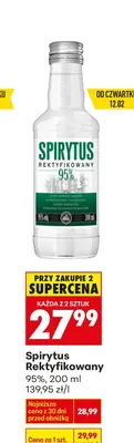 Spirytus Rektyfikowany 0,2 l promocja w Biedronka