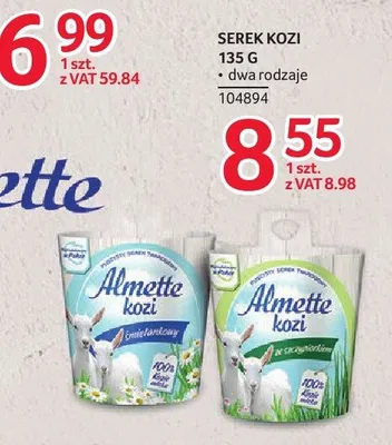 Serek twarogowy kozi śmietankowy Almette promocja w Selgros