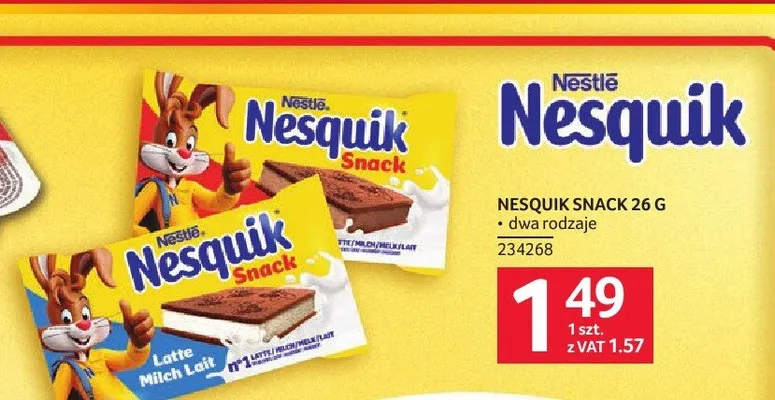 Nesquik Snack mleczny promocja w Selgros