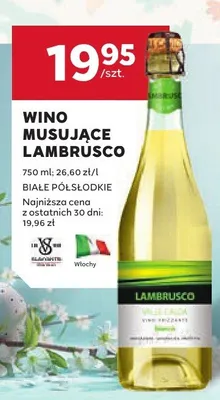Wino musujące białe półsłodkie promocja w Stokrotka