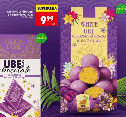 Cukierki White UBE z nadzieniem Biedronka promocja w Biedronka