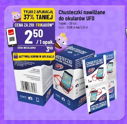Chusteczki nawilżane do okularów UFO promocja w POLOmarket