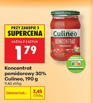 Koncentrat pomidorowy 30% Culineo promocja w Biedronka