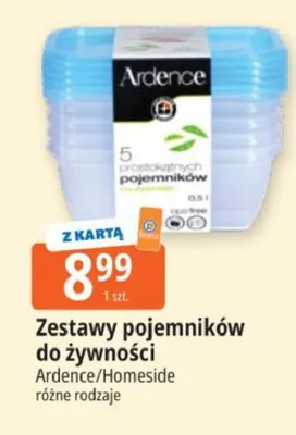 Zestawy pojemników do żywności Ardence/Homeside promocja w Leclerc