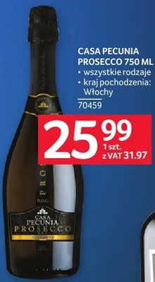 Wino Casa Pecunia Prosecco 750 ml promocja w Selgros