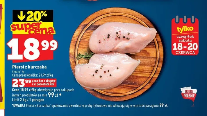 Piersi z kurczaka promocja w TOPAZ