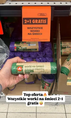 Worki na śmieci Zosia z recyklingu wiązane promocja w Biedronka