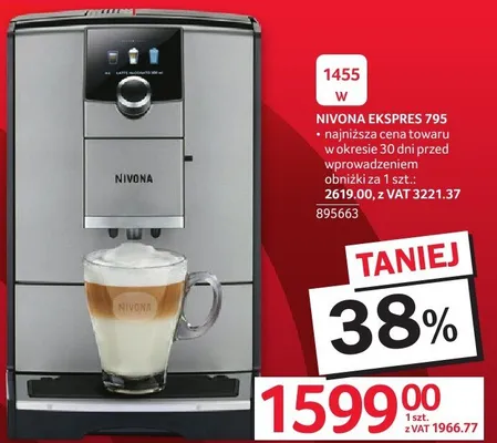 Ekspres do kawy Nivona EKSPRES 795 1455W promocja w Selgros