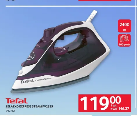 Żelazko Express Steam FV2835 Tefal promocja w Selgros