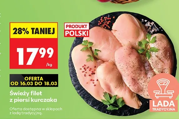 Świeży filet z piersi kurczaka promocja w Biedronka
