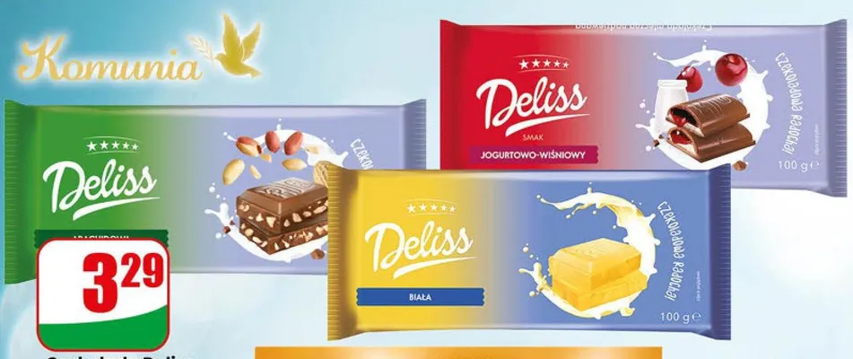 Czekolada Deliss z orzechami promocja w Dino
