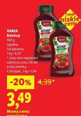 Ketchup pikantny Kania promocja w Lidl