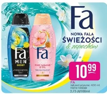 Żel pod prysznic 400 ml różne rodzaje Fa promocja w Drogerie Jasmin