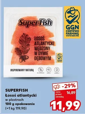 Łosoś atlantycki w plastrach promocja w Kaufland