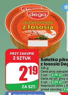 Sałatka pikantna z łososia Dega promocja w Dino