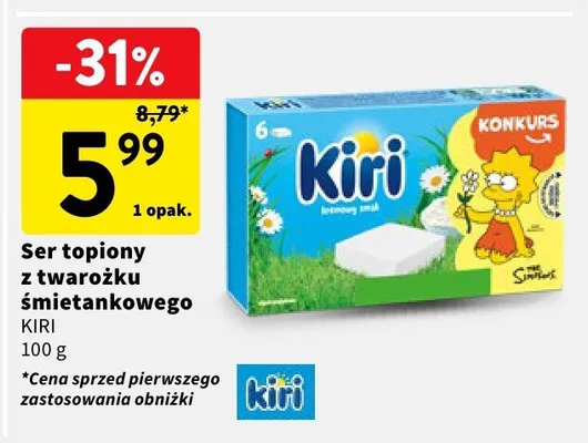 Ser topiony z twarożku śmietankowego Kiri promocja w Intermarche