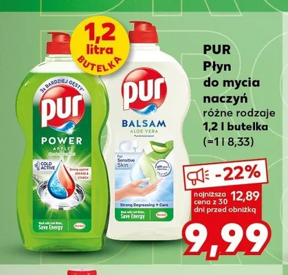 Płyn do mycia naczyń Pur Balsam Aloe Vera promocja w Kaufland