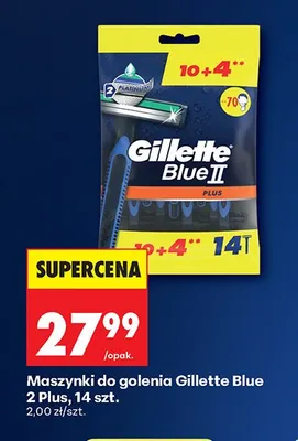Maszynki do golenia Gillette Blue 2 Plus 14-pak promocja w Biedronka