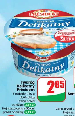 Twaróg Delikatny naturalny promocja w Dino