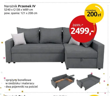 Narożnik Przemek Iv promocja w Black Red White