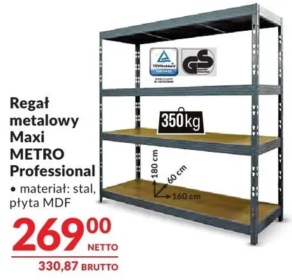 Regał metalowy Maxi METRO Professional promocja w Makro
